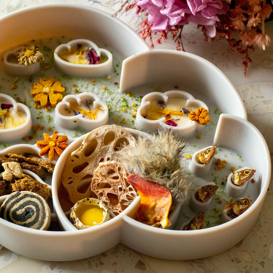 cloud slow feeder bowl | oyster