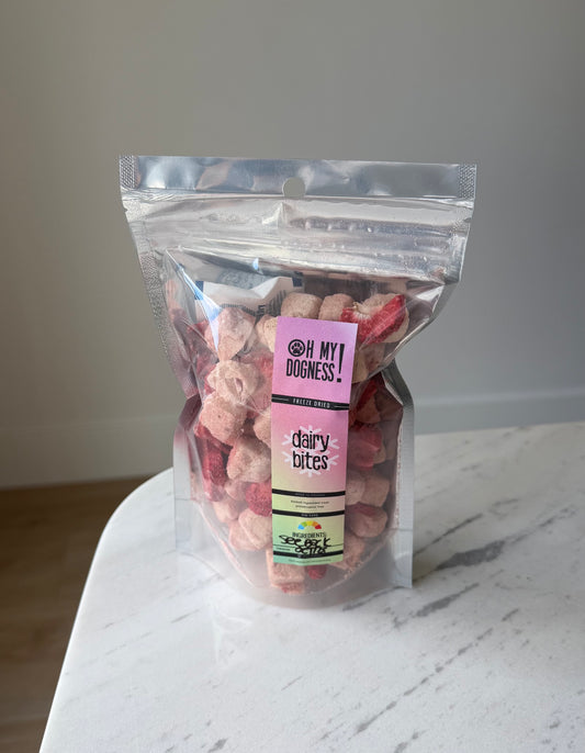 strawberry dairy bites | oh my dogness