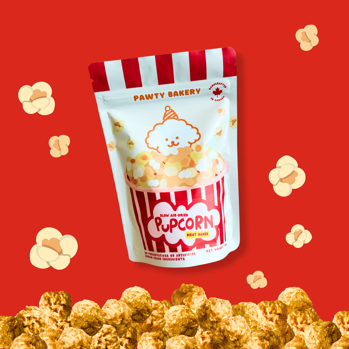 air-dried kangaroo pupcorn | pawty bakery