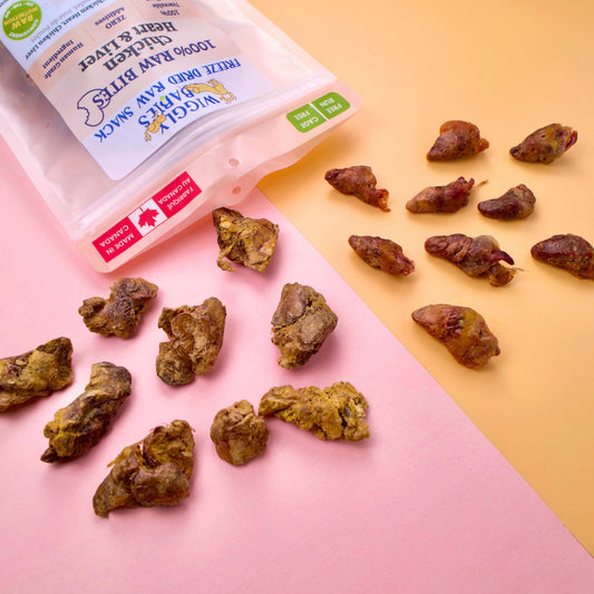 chicken heart & liver freeze dried raw mix | wiggly babies