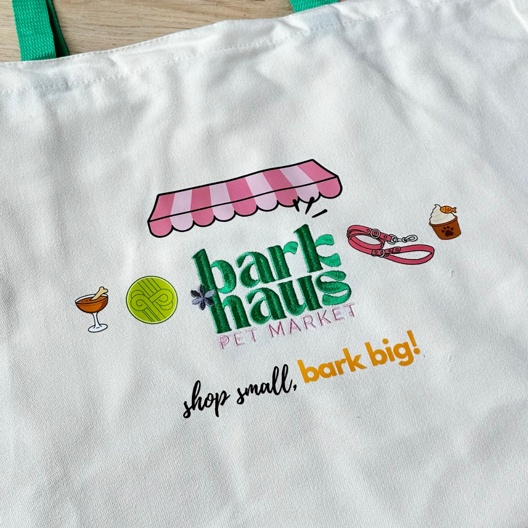 barkhaus market tote - $10 from each sale donated to Adopt Korean Rescue