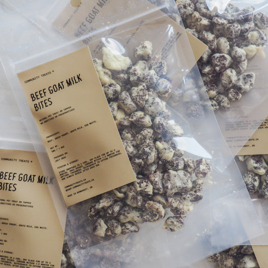 beef goat milk bites | community treats