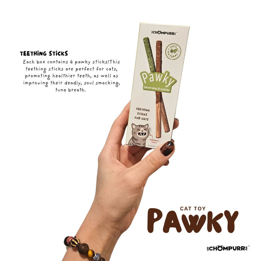 pawky silvervine & catnip teething sticks | chompurr