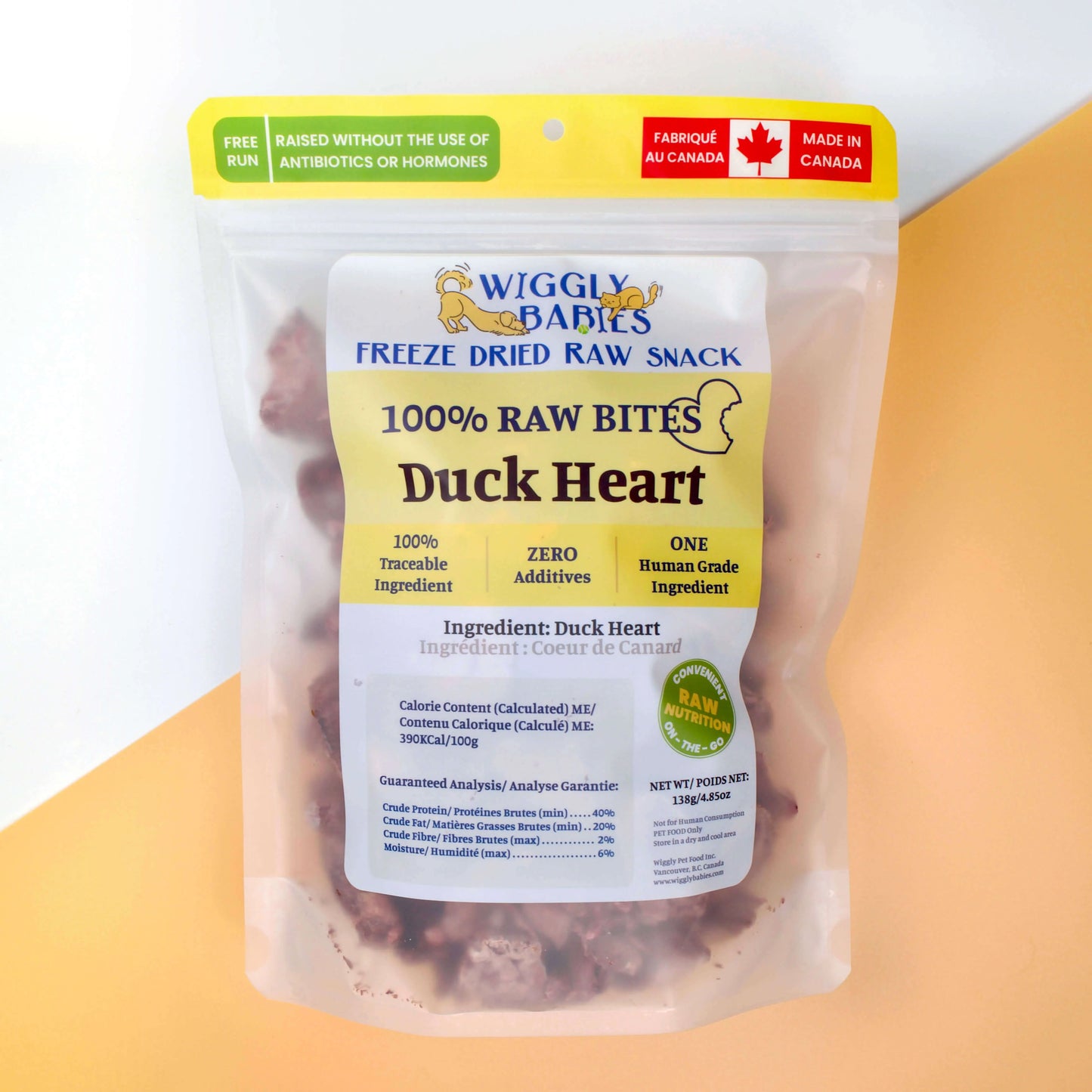 duck heart freeze dried raw | wiggly babies