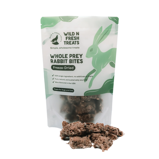 freeze-dried whole prey rabbit bites | wild n fresh