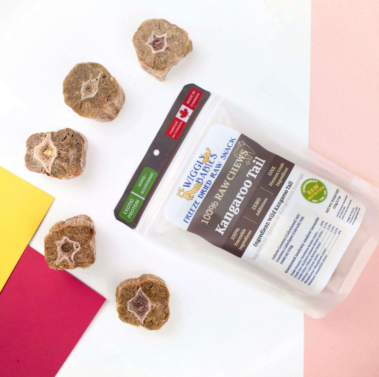 kangaroo tail freeze dried raw | wiggly babies