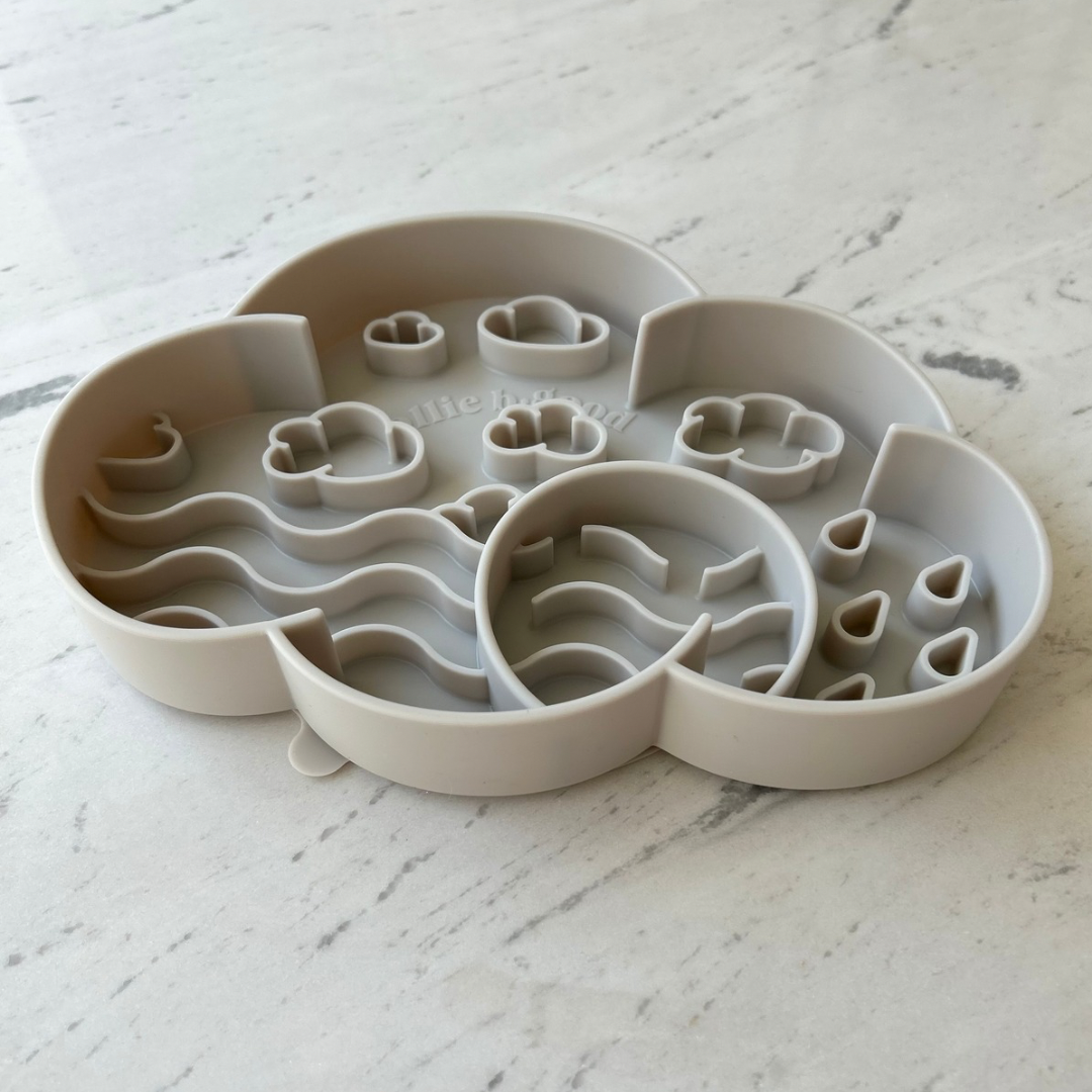 cloud slow feeder bowl | oyster