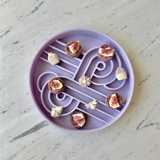 loopy paws x zoomies slow feeder bowl | limited fig treat bundle 💜