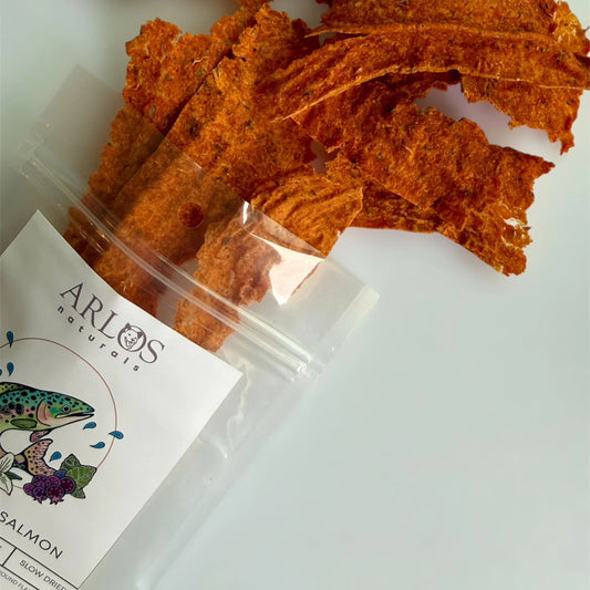 dehydrated sîpihkisôwin salmon | arlos naturals