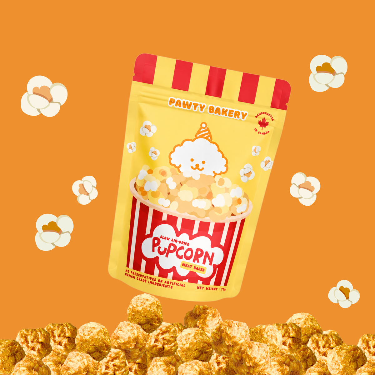 air-dried turkey pupcorn | pawty bakery