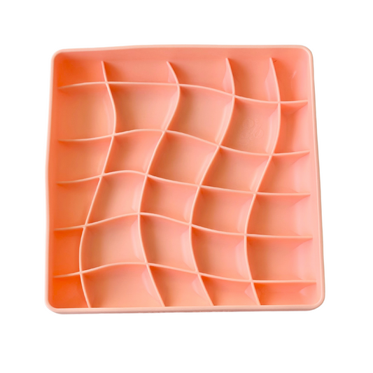 wavies slow feeder bowl | salmon