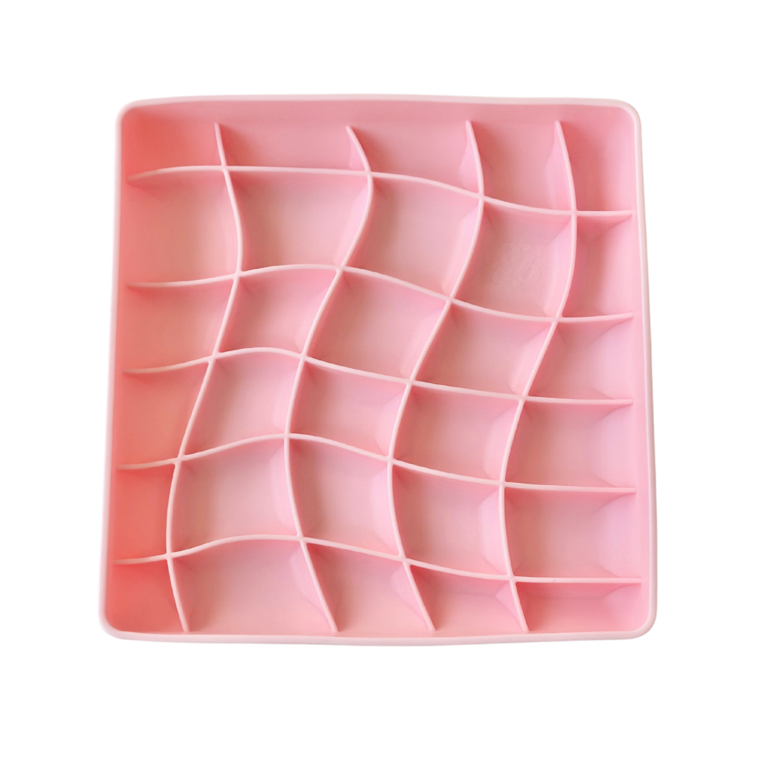wavies slow feeder bowl | strawberry