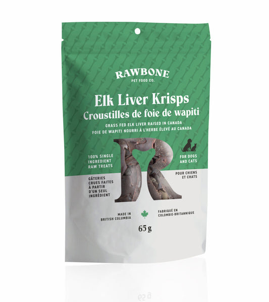 elk liver krisps | rawbone pet food co.