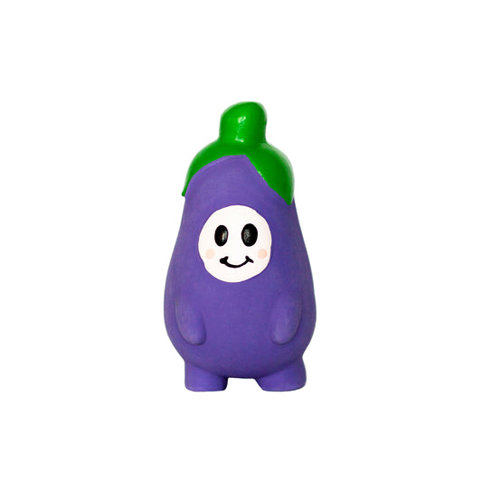 veggie squeaker toy | eggplant